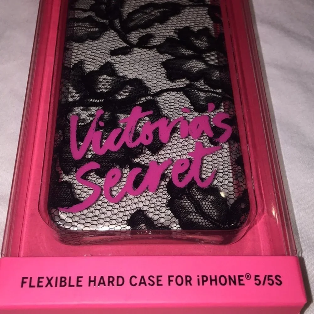 BLACK FLORAL LACE iPhone 5 5s Phone Hard Case‎ Pink